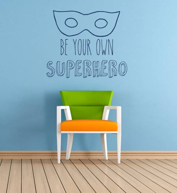 Be Your Own Superhero Quote, Vinyl Wall Art Sticker, Decal. Home, Decor. Children's Bedroom, Nursery, Playroom Decor - image 1