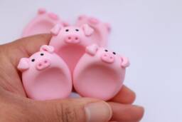 Pig Worry Stone, Anxiety Relief Pocket Buddy, Polymer Clay, Animal Lover Gift