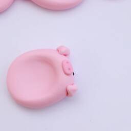 Pig Worry Stone, Anxiety Relief Pocket Buddy, Polymer Clay, Animal Lover Gift - thumbnail 4