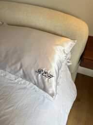 Personalised Pillowcase Satin With Custom Embroidery Monogrammed - thumbnail 1