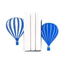 Hot Air Balloon Bookends Metal Adventure Nursery Decor - thumbnail 2