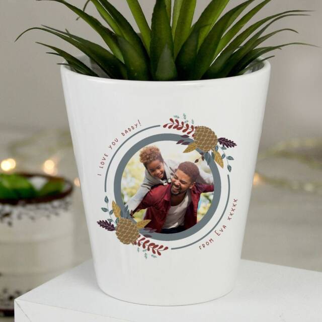 Personalised Photo Plant Pot For Dad - image 1