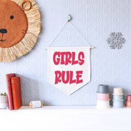 Empowering Girls Mini Felt Nursery Wall Banner Inspiring Bedroom Decor For Young Leaders - thumbnail 1