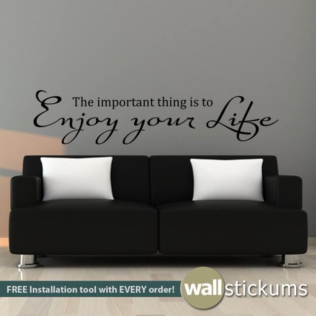 Audrey Hepburn Quote Wall Decal Enjoy Your Life Vinyl Art - image 1