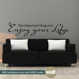 Audrey Hepburn Quote Wall Decal Enjoy Your Life Vinyl Art - thumbnail 1