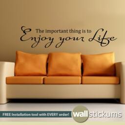 Audrey Hepburn Quote Wall Decal Enjoy Your Life Vinyl Art - thumbnail 3