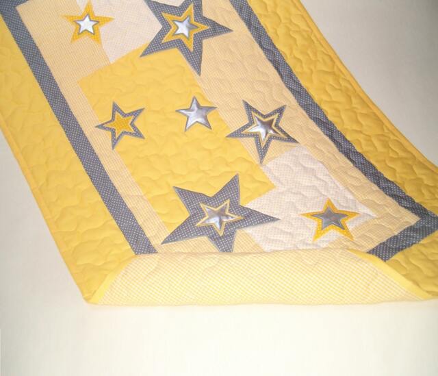 star Quilt, Crib Baby Organic Nursery Bedding, Personalized Shower Gift, Child Decor, Het - image 1