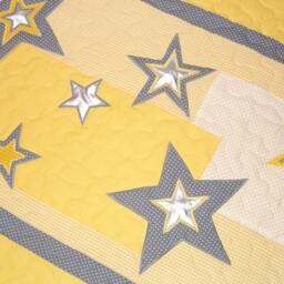 star Quilt, Crib Baby Organic Nursery Bedding, Personalized Shower Gift, Child Decor, Het - thumbnail 2