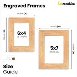 Personalised Engagement Gifts, Wooden Engraved Photo Frame 6x4 7x5 - thumbnail 3