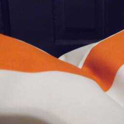 Orange Striped Pillow Cover Fall Decor Cotton Cushion - thumbnail 2