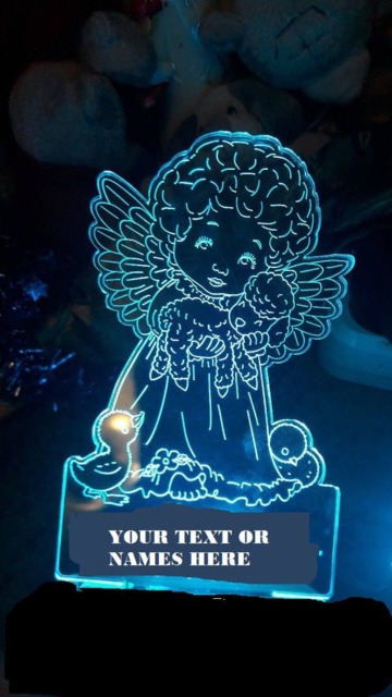 Little Angel, 3D Illusion Smart App Control Night Light Bluetooth, Music, 7&16M Color Mobile App, Made in UK - image 1