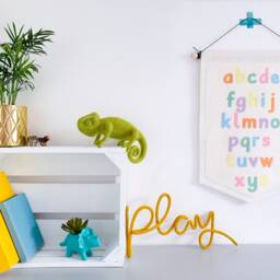 Lowercase Alphabet A-Z Wall Banner Flag. Nursery Decor. Rainbow. Pastel Letters. Felt Hanging - thumbnail 2