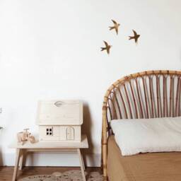 Brass Wall Swallow, Metal Bird Decor, Baby & Kids Room Decor - thumbnail 3