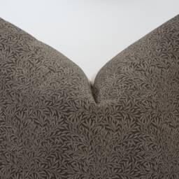 Morris -- Designer Dark Brown & Beige Pillow Cover Coffee Floral English Cottage Modern Farmhouse Moody - thumbnail 2