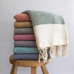 Personalised Cotton Throw Blanket, 2nd Anniversary Gift, Throw For Nanny, Gift Mum - thumbnail 2