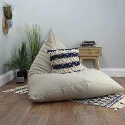 Luxury Chenille Tri-Gamer Bean Bag Chair, Handmade in The Uk, Beans Included, Multiple Colours Available - thumbnail 1