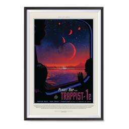 Nasa Space Tourism Posters - Wall Art Print For Home, Office, School, Classroom Planet Hop From Trappist-1E Voted Best Hab Zone Vacation - thumbnail 1