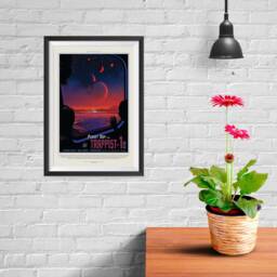 Nasa Space Tourism Posters - Wall Art Print For Home, Office, School, Classroom Planet Hop From Trappist-1E Voted Best Hab Zone Vacation - thumbnail 3