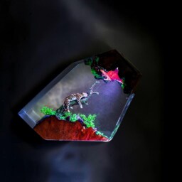 Leopard Led Resin Lamp Colour Changing Night Light Jungle Desk - thumbnail 4