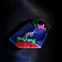 Leopard Led Resin Lamp Colour Changing Night Light Jungle Desk