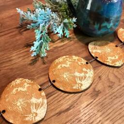 Engraved Birch Wood Moon Phases Wall Hanging Lunar Decor - thumbnail 3