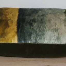 Designers Guild Rayure Chinoise Alchemilla & Omega Velvet Cushion Cover 35x55 cm - thumbnail 2