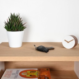 Floating Bedside Tables in Oak & Corian/Bedside Suspended Mid-Century Modern Floating Nightstand Solid Wood Handmade Furniture - thumbnail 3