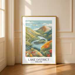 Lake District Wall Print, Cumbria Travel Poster, Europe Kitchen Art, Glossy Print - thumbnail 3