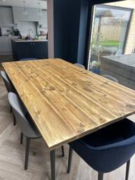 Extra Large Rustic Tabletops - Reclaimed Wood Farmhouse Furniture Country Decor Modern Tabletop Dining Table Scaffold Boards