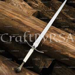 Handmade Damascus Steel Medieval Sword Cosplay Wall Decor - 40 Inches - thumbnail 3