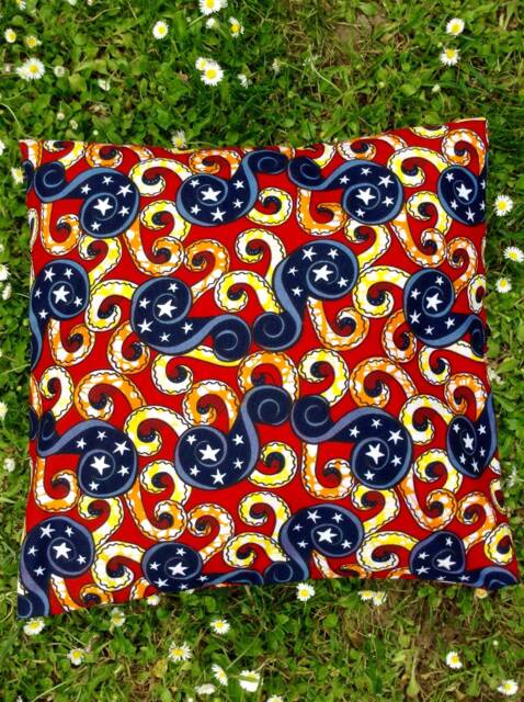 Wax Cover Cushion Of 40cm Side African Print - image 1