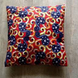 Wax Cover Cushion Of 40cm Side African Print - thumbnail 2
