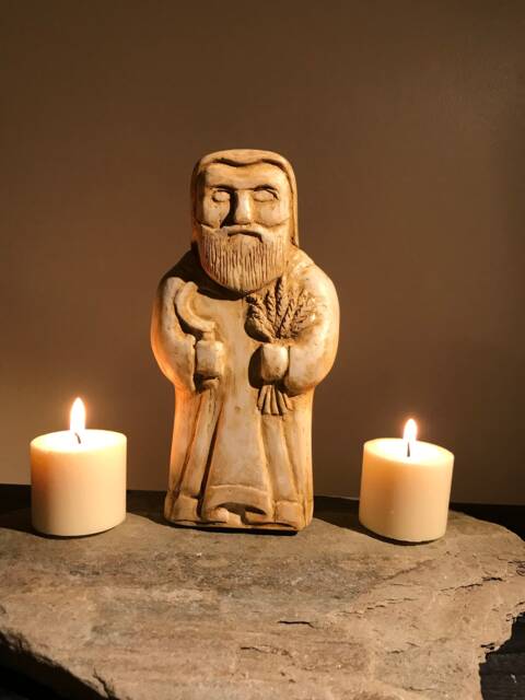 Freyr Altar Statue, Norse God Of The Harvest, Travel Idol, Asatru Ritual Decor - image 1