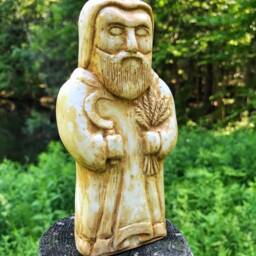 Freyr Altar Statue, Norse God Of The Harvest, Travel Idol, Asatru Ritual Decor - thumbnail 3