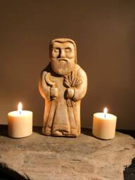 Freyr Altar Statue, Norse God Of The Harvest, Travel Idol, Asatru Ritual Decor - thumbnail 1