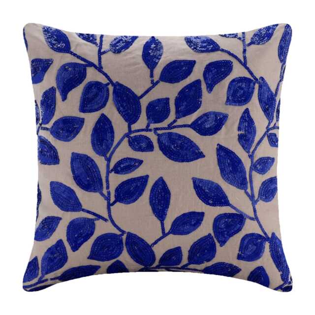 "Decorative Leaf Mocha Beige Euro Pillow Sham 24""x24""/26""x26" - image 1