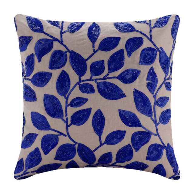 "Decorative Leaf Mocha Beige Euro Pillow Sham 24""x24""/26""x26" - image 1