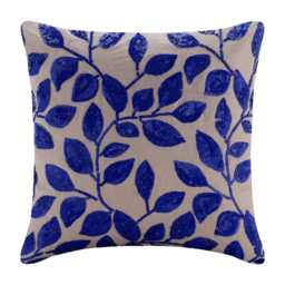 "Decorative Leaf Mocha Beige Euro Pillow Sham 24""x24""/26""x26"