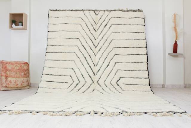 White Moroccan Rug - Tufted Beni Ourain - image 1