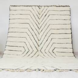 White Moroccan Rug - Tufted Beni Ourain - thumbnail 2