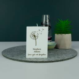 Custom Memorial Tea Light Holder. Personalised Wooden Gone Yet Not Forgotten Candle Loss Bereavement Grieving Remembrance Gift. L241 - thumbnail 2