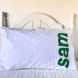 Appliqu??d Name Pillowcase - Personalized Kids Bedding - Standard Size