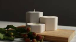 Hexagon Candle Holders Set - Concrete Tea Light - thumbnail 1