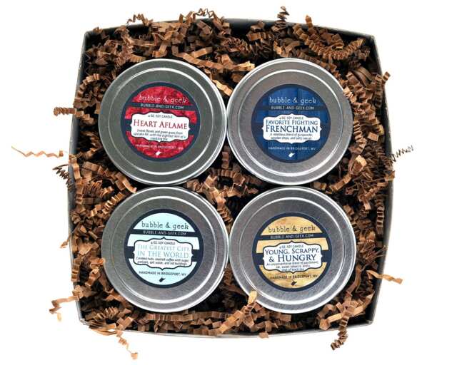 1776/Alexander Hamilton Candle Tin Gift Set - Musical Theater, History Buff - image 1