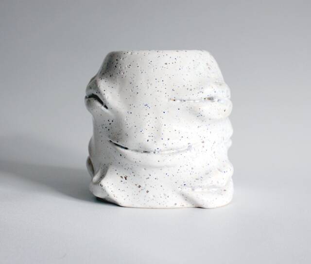 Handmade Ceramic Lip Napkin Holder Collectible Art Object - image 1