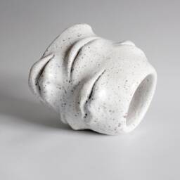 Handmade Ceramic Lip Napkin Holder Collectible Art Object - thumbnail 3
