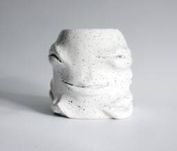 Handmade Ceramic Lip Napkin Holder Collectible Art Object - thumbnail 1