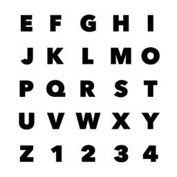 Black & White Scandi Alphabet Print & Minimalist Nursery Bedroom Decor Simple Bedroom Playroom Wall Art 272 - thumbnail 2