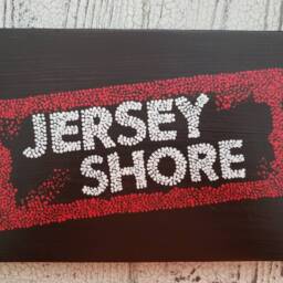 Jersey Shore Wall Decor // 9x6 Inch Wooden Hanging Sign Jersey Shore Show Gifts Under 30 Dot Art - thumbnail 2
