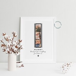 Personalised Mothers Day Gift For Mum - Photo Family Print Unique Mum, Nan, Mummy, Birthday Her, Film Strip - thumbnail 3